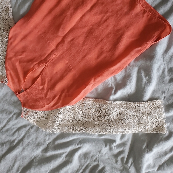 Club Monaco Silk cotton embroidered top size S - Picture 4 of 10